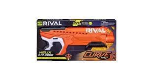 NERF Rival Curve Shot - Helix XXI-2000 Blaster - Fire Rounds to Curve Left, Right, Downward or Fire Straight - 20 Rival Rounds