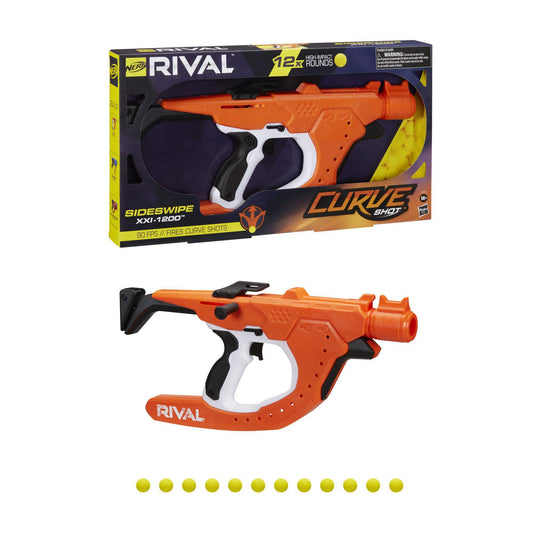 Nerf Rival Curve Shot Sideswipe XXI-1200 Blaster Fire Rounds to Curve Left, Right, Downward or Fire Straight 12 Rival Rounds