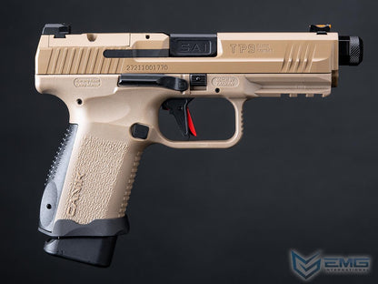 Canik x Salient Arms TP9 Elite Combat Airsoft Training Pistol Licensed by Cybergun / EMG (Color: Tan)