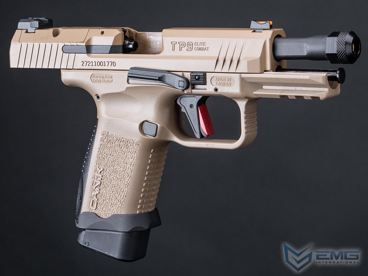 Canik x Salient Arms TP9 Elite Combat Airsoft Training Pistol Licensed by Cybergun / EMG (Color: Tan)