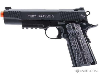 Cybergun Colt Licensed 1911 "Combat Unit" CO2 Powered Airsoft Gas Blowback Pistol (Color: Black / Government)