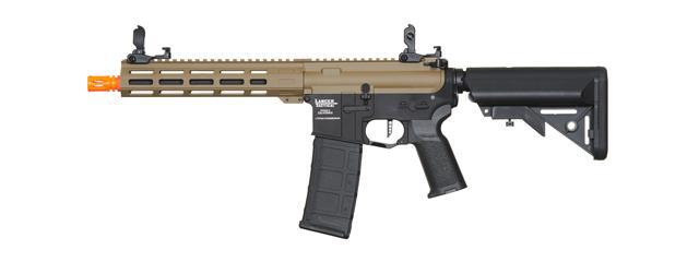 Lancer Tactical Viking 10" M-LOK Proline Series M4 Airsoft Rifle w/ Crane Stock (Color: FDE Upper Receiver & Black Lower)