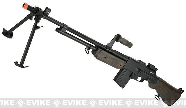 BAR M1918 A2 Full Size Full Metal Airsoft AEG Rifle w/ Steel Bipod by Matrix (Furniture: Real Wood)