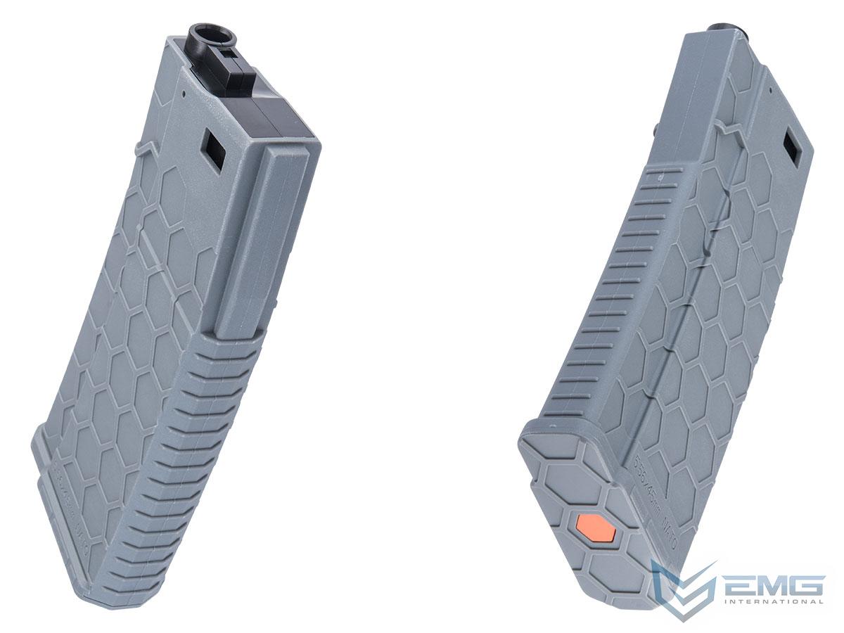 EMG Hexmag Licensed 250rd Polymer Mid-Cap Magazine for M4 / M16 Series Airsoft AEG Rifles (Color: Grey / Single Magazine)